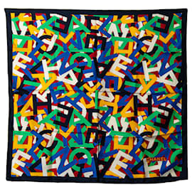 Chanel-Multi Chanel Alphabet Silk Scarf Scarves-Multiple colors
