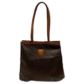 Céline-Brown Celine Macadam Tote-Brown