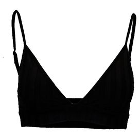 Black Jonathan Simkhai Rib Knit Bralette Size US S Black