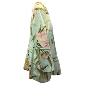 Céline-Vintage Seafoam & Multicolor Celine Floral Print Jacket Size US XL-Multiple colors