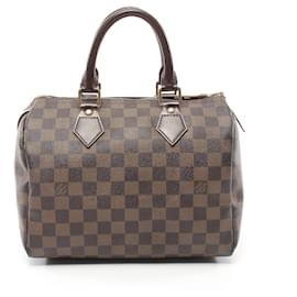 Louis Vuitton-Louis Vuitton Speedy 25 Damier Ebene Handbag Leather Brown-Brown