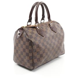 Louis Vuitton-Louis Vuitton Speedy 25 Damier Ebene Handbag Leather Brown-Brown