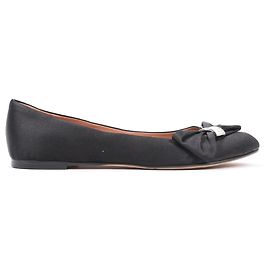 Giuseppe Zanotti Black Ballet Flats with Bow in Size 37 eu Black
