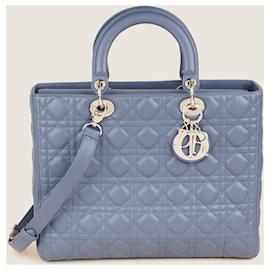 Dior-Large Lady Dior Handbag-Blue