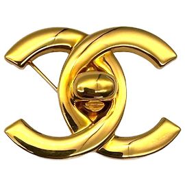 Spilla CHANEL CC Turnlock D'oro