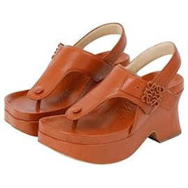 Loewe-Loewe Flatform Sandals-Light brown