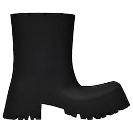 Balenciaga-Trooper Rubb Ankle Boots - Balenciaga -  Black-Black
