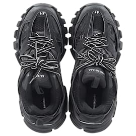 Balenciaga-Balenciaga Track Sneakers in Black Polyurethane-Black