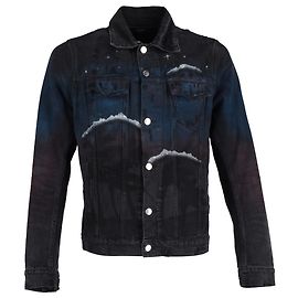 Giacca Trucker Amiri Airbrush in denim nero Nero