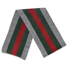 Sciarpa Crook a righe Gucci in lana grigia Marrone