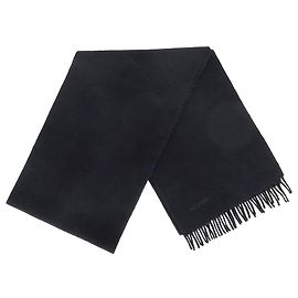 Sciarpa Prada con frange in lana nera Nero