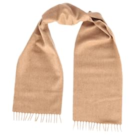 Prada-Prada Fringed Scarf in Beige Wool-Beige