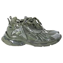 Balenciaga-Balenciaga Runner Sneakers in Olive Green Polyurethane-Green,Olive green