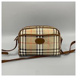 Burberry-Burberry Haymarket Check Crossbody Bag  Canvas Crossbody Bag in Very Good Condition-Other