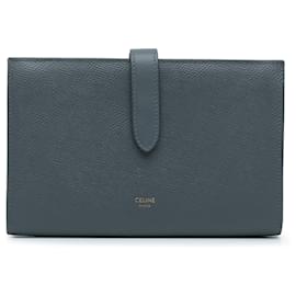 Céline-Celine Gray Multifunction Strap Wallet-Grey