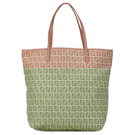 Fendi-Fendi Brown Zucchino Canvas Tote-Brown,Other