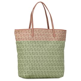 Fendi-Fendi Brown Zucchino Canvas Tote-Brown,Other