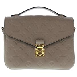 Louis Vuitton-Louis Vuitton Brown Monogram Empreinte Pochette Metis-Brown,Taupe