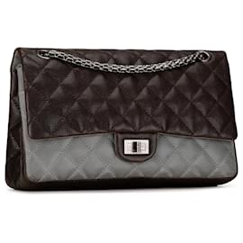 Chanel-Chanel Brown Caviar and Iridescent Calfskin Reissue 2.55 Double Flap 226-Brown,Other