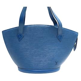 Louis Vuitton-LOUIS VUITTON SAINT JACQUES PM HANDBAG IN EPI LEATHER BLUE M52265 PURSE-Blue