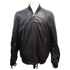 LOEWE BOMBER JACKET XL 54 BROWN LAMB LEATHER JACKET BROWN LEATHER JEACKET Brown