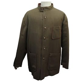 NEW ARNYS FORESTIERE JACKET TAUPE WOOL LEATHER ELBOW PADS L 54 JACKET COAT Taupe