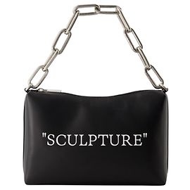 Off White Borsa Block Quote - Bianco sporco - Pelle - Nera/ argento Nero