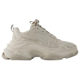 Balenciaga-Triple S Sneakers - Balenciaga - Synthetic - Beige-Brown,Beige