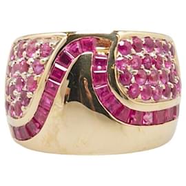 & Other Stories-K18YG Yellow Gold Ruby Ring Size 12 in Pristine Condition-Golden