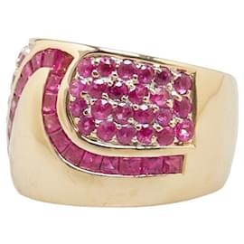 & Other Stories-K18YG Yellow Gold Ruby Ring Size 12 in Pristine Condition-Golden