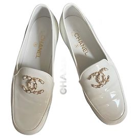 Chanel Mocassins Blanc