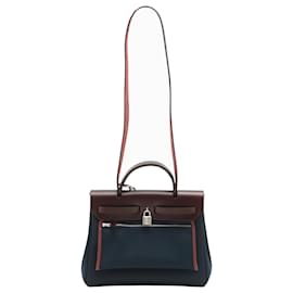 Hermès-Hermes herbag-Navy blue