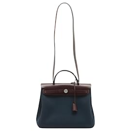 Hermès-Hermes herbag-Navy blue