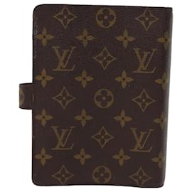 Louis Vuitton-LOUIS VUITTON Monogram Agenda MM Day Planner Cover R20105 Auth LV 76214-Monogramme