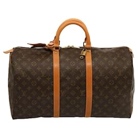 Louis Vuitton-Louis Vuitton Monogram Keepall 50 Boston Bag M41426 LV Auth 75559-Monogram