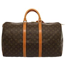 Louis Vuitton-Louis Vuitton Monogram Keepall 50 Boston Bag M41426 LV Auth 75559-Monogram