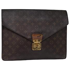 Louis Vuitton-LOUIS VUITTON Portadocumentos Monogram Senatur Maletín M53335 LV Auth 75898-Monograma