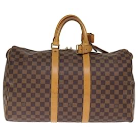 Louis Vuitton-LOUIS VUITTON Damier Ebene Keepall 45 Boston Bag LV Auth 75198UN-Altro