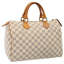 Louis Vuitton-Louis Vuitton Damier Azur Speedy 30 Bolsa de mão N41533 Autenticação de LV 74433-Outro