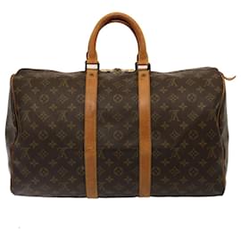 Louis Vuitton-Louis Vuitton Monogram Keepall 45 Boston Bag M41428 LV Auth 75423-Monogram