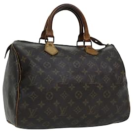 Louis Vuitton-Louis Vuitton Monogram Speedy 30 Hand Bag M41526 LV Auth 75904-Monogram
