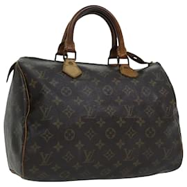 Louis Vuitton-Louis Vuitton Monogram Speedy 30 Bolso de mano M41526 LV Auth 75904-Monograma