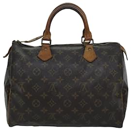 Louis Vuitton-Louis Vuitton Monogram Speedy 30 Bolso de mano M41526 LV Auth 75904-Monograma