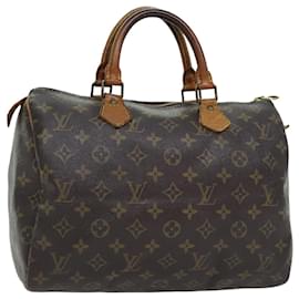 Louis Vuitton-Louis Vuitton Monogram Speedy 30 Bolso de mano M41526 LV Auth 76564-Monograma