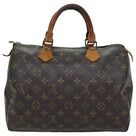 Louis Vuitton-Louis Vuitton Monogram Speedy 30 Bolso de mano M41526 LV Auth 76564-Monograma