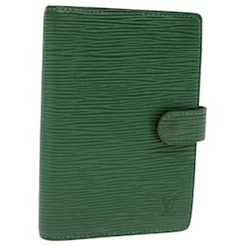 Louis Vuitton-LOUIS VUITTON Epi Agenda PM Day Planner Cover Green R20054 LV Auth 74420-Green