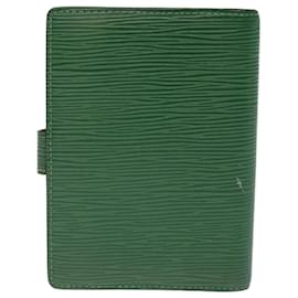Louis Vuitton-LOUIS VUITTON Epi Agenda PM Day Planner Cover Green R20054 LV Auth 74420-Green