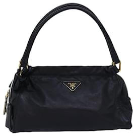 Prada-PRADA Shoulder Bag Safiano leather Black Auth 75217-Black