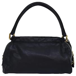 Prada-PRADA Shoulder Bag Safiano leather Black Auth 75217-Black