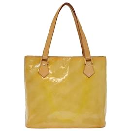 Louis Vuitton-Bolso de mano Vernis Houston con monograma de LOUIS VUITTON Beige M91004 LV Auth 75934-Beige